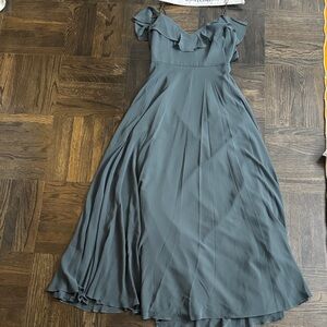 Used JENNY YOO Evening dress dark teal green size 0